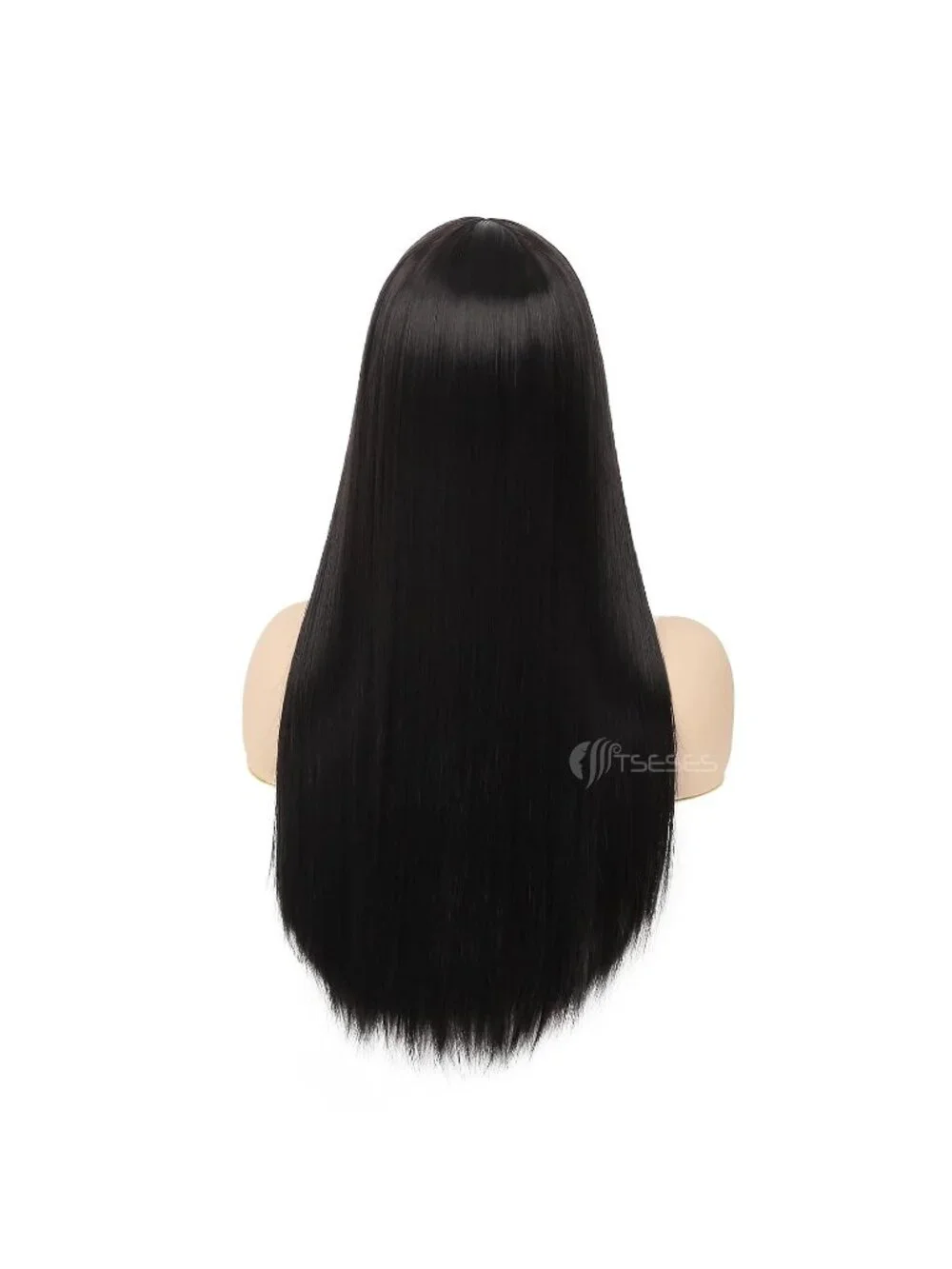 Women's Pink Black Long Curly Wig With Wavy Synthetic Cosplay Halloween Wig